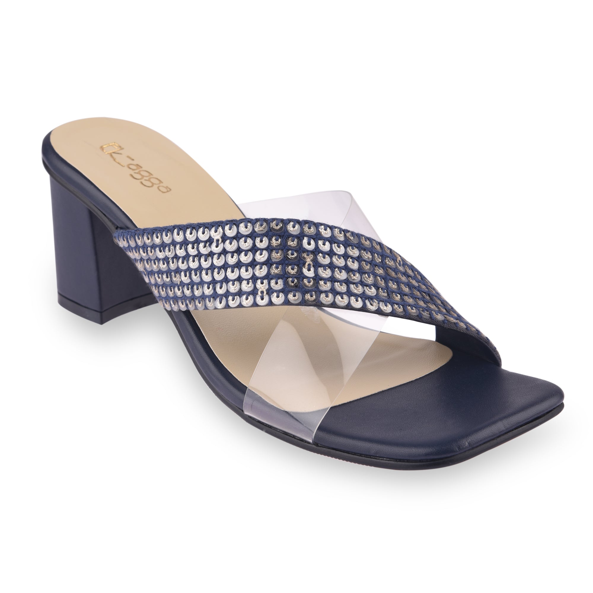 Two Strap Embellished Heels