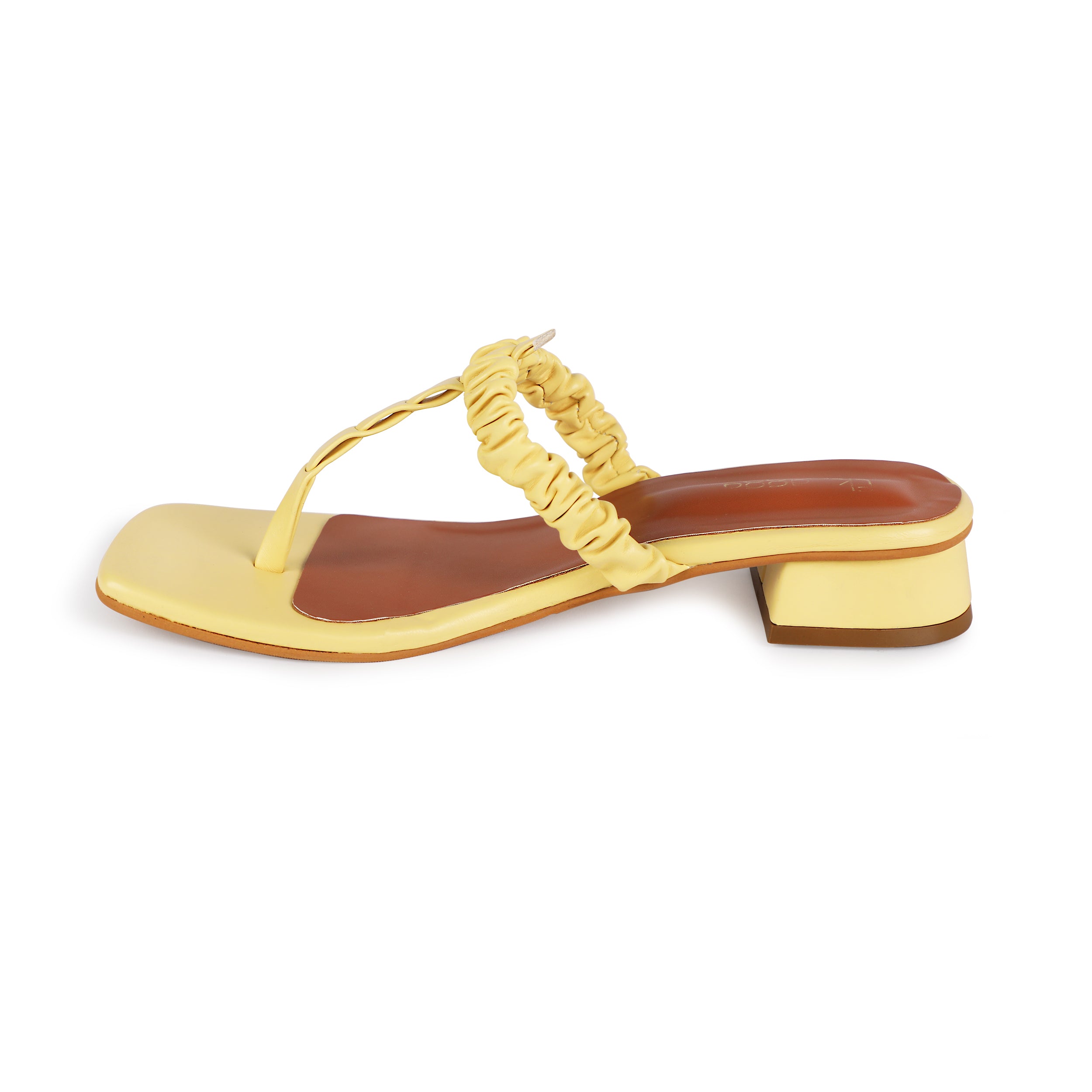 Twisted yellow Heels