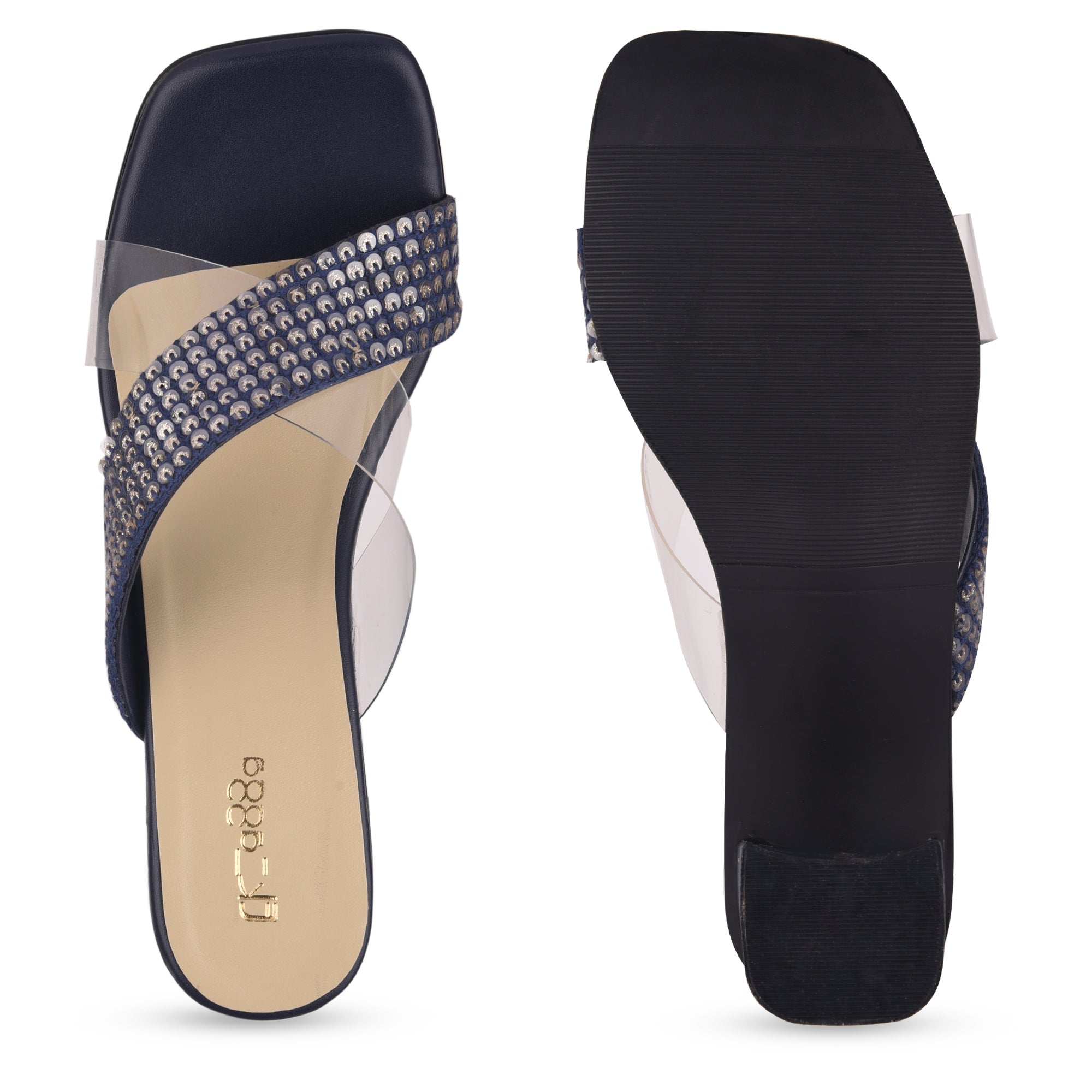 Two Strap Embellished Heels