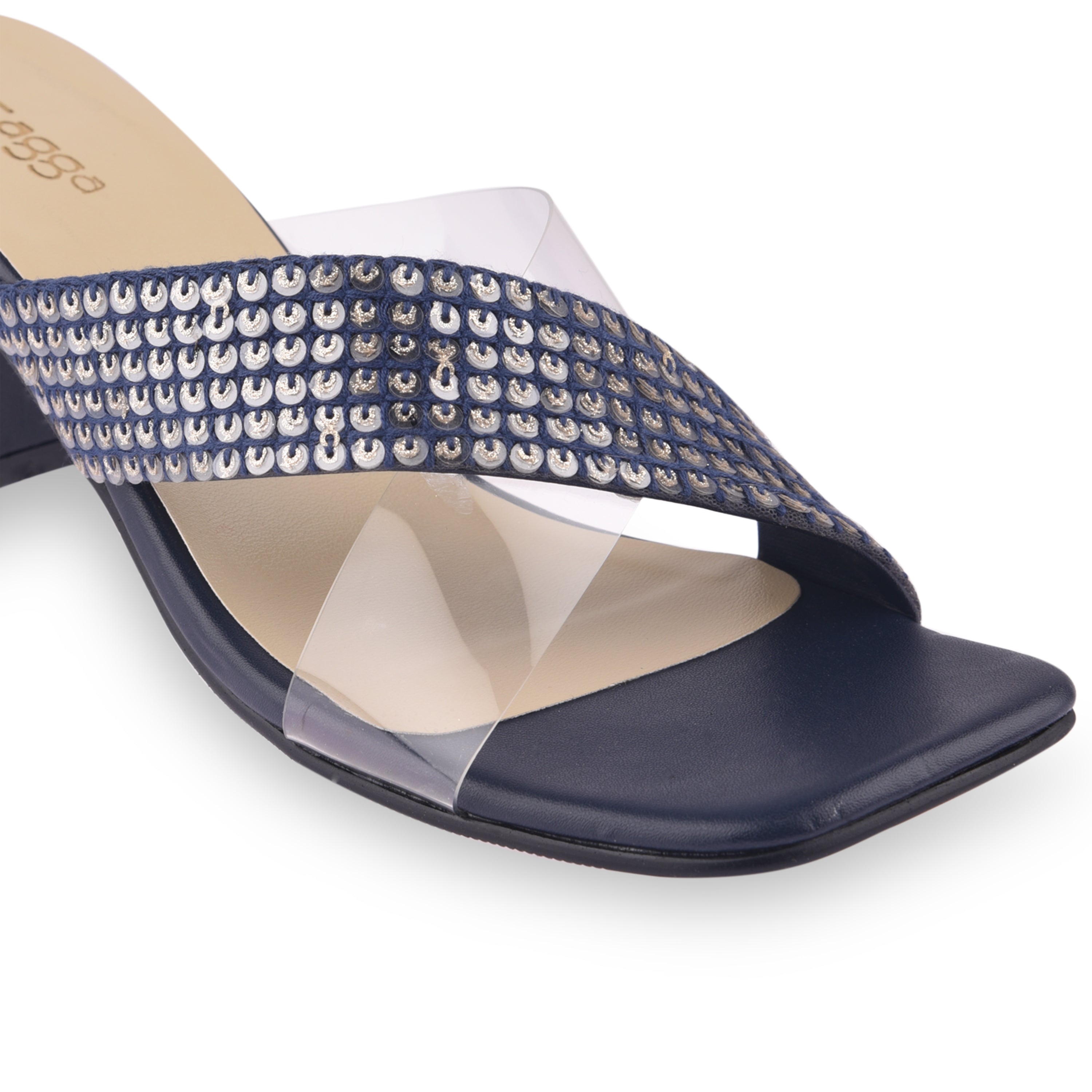 Two Strap Embellished Heels