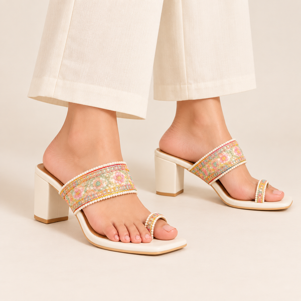 Pearl Studded Wedges