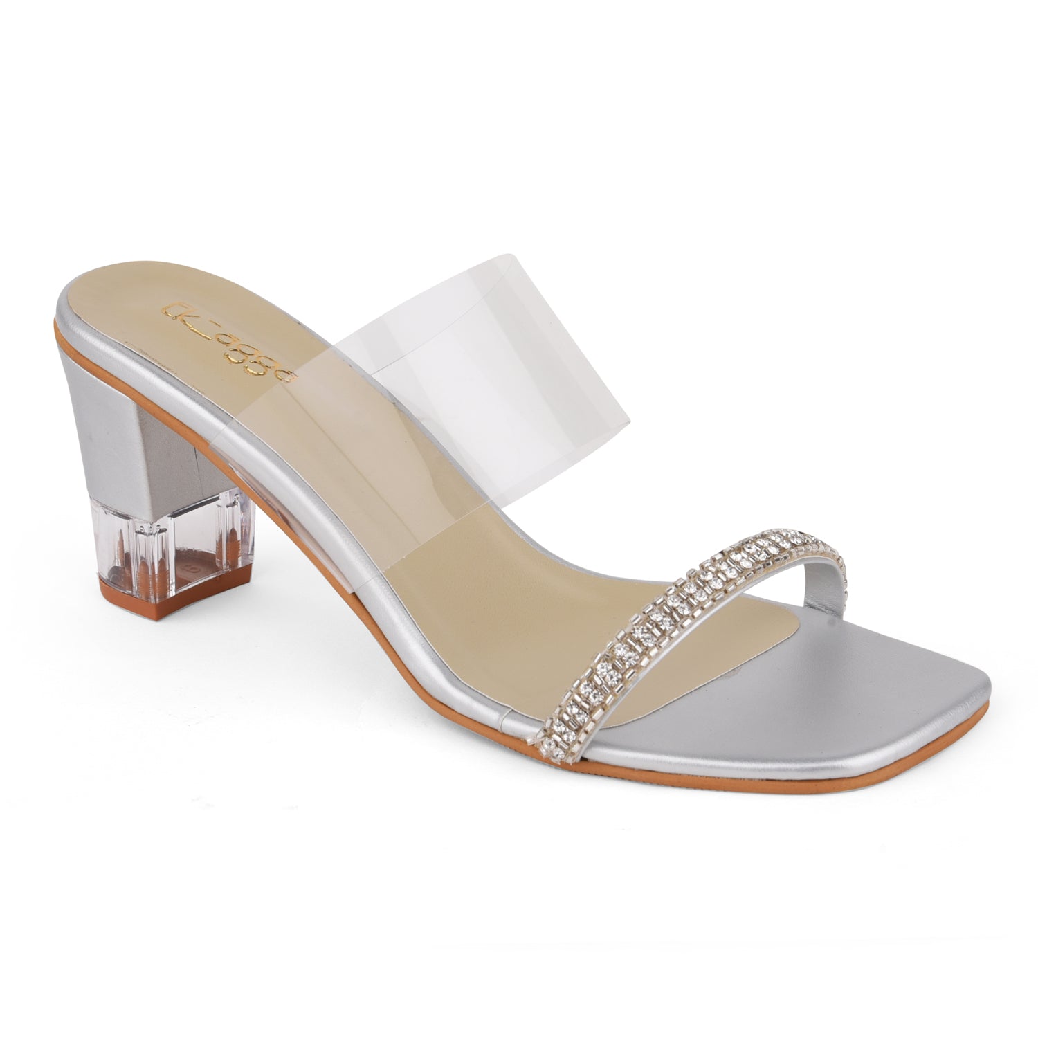 Buy online Beige Block Heel Transparent Strap Sandals from heels for Women  by Meshva for ₹699 at 30% off | 2024 Limeroad.com