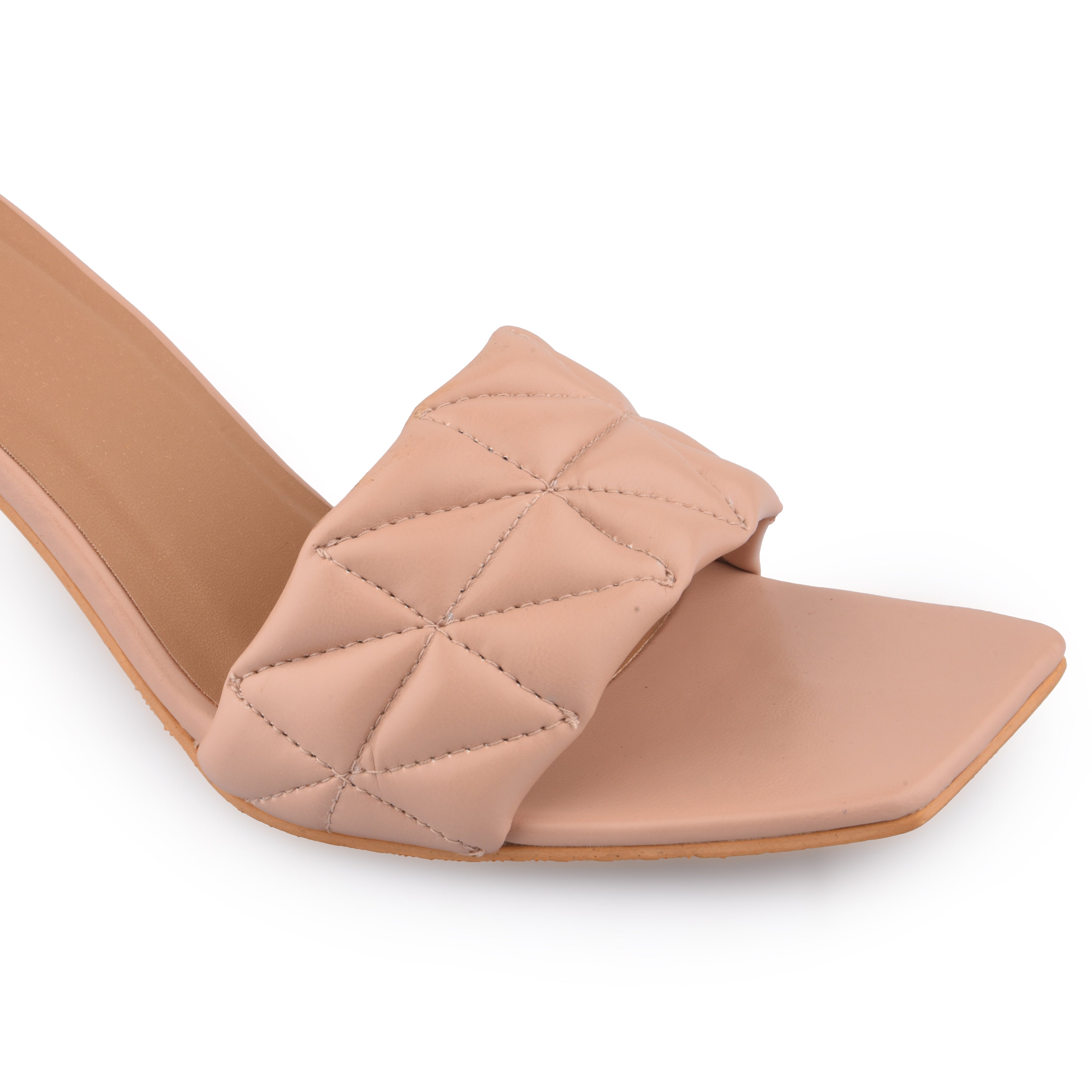 Peach Quilted Heels