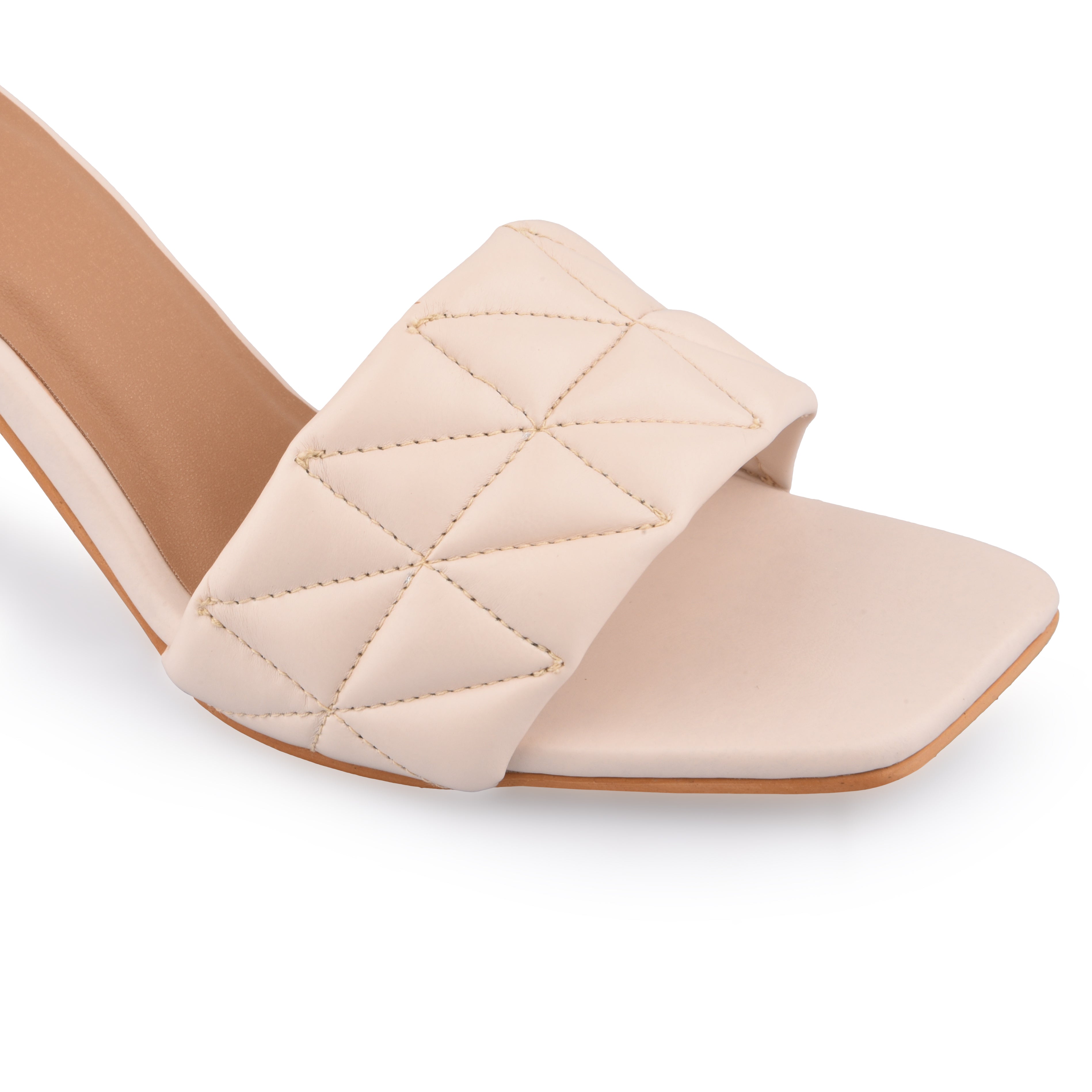 Cream Quilted Heels
