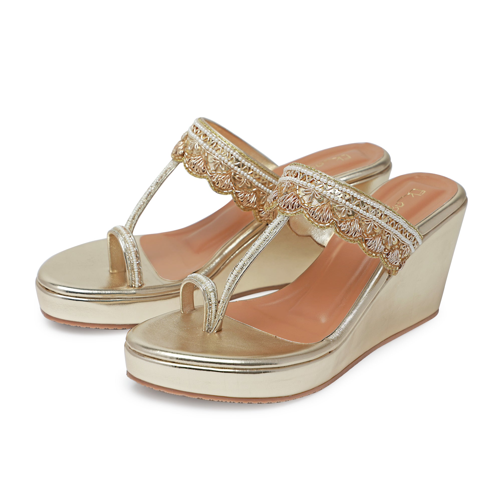 Scallop Embellished  Wedges