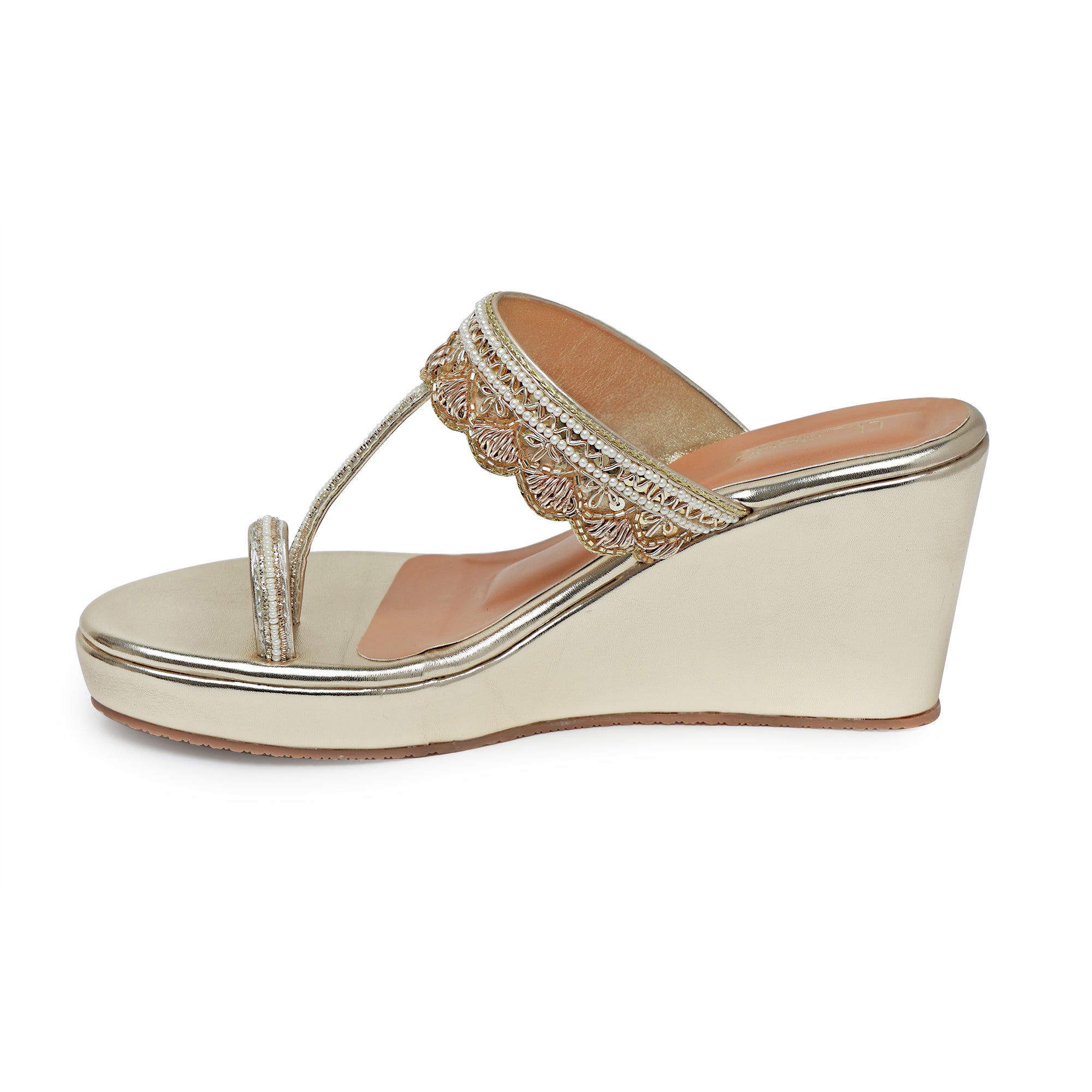 Scallop Embellished  Wedges