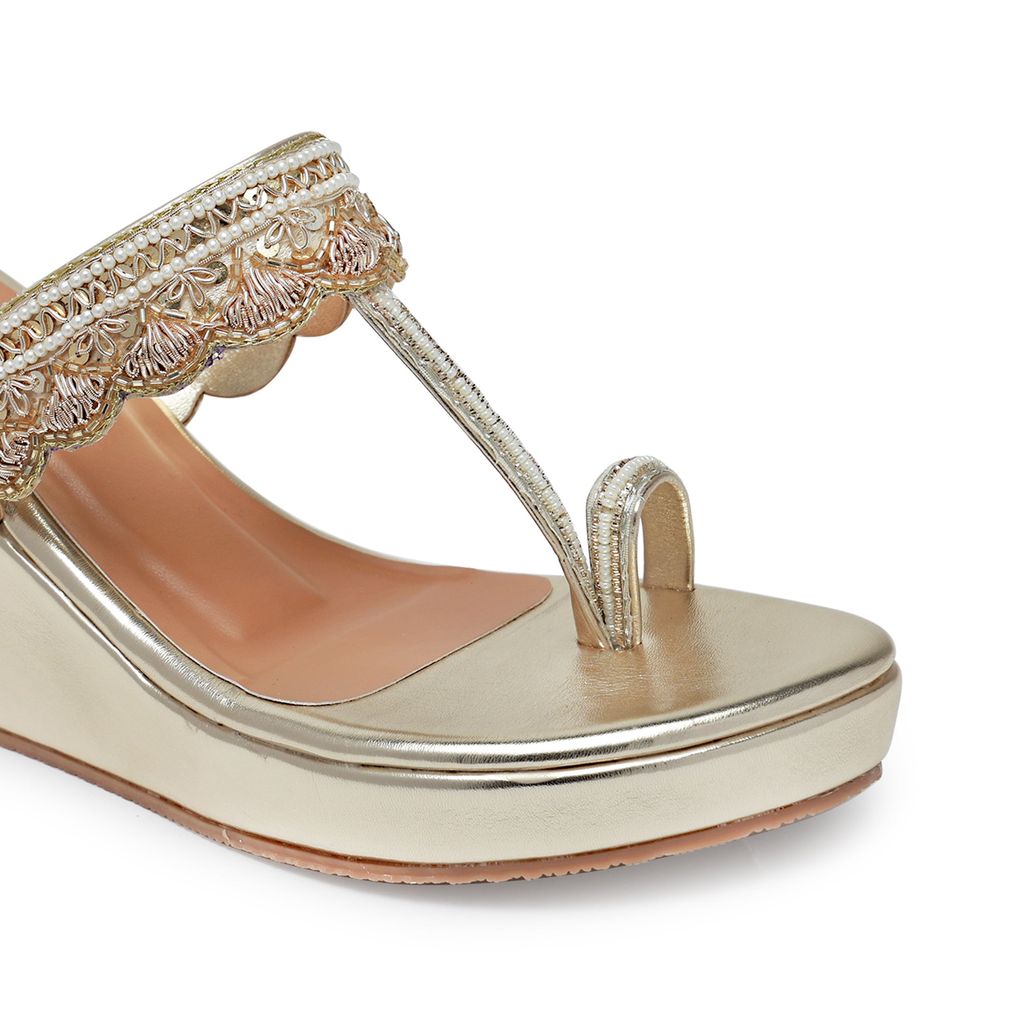 Scallop Embellished  Wedges