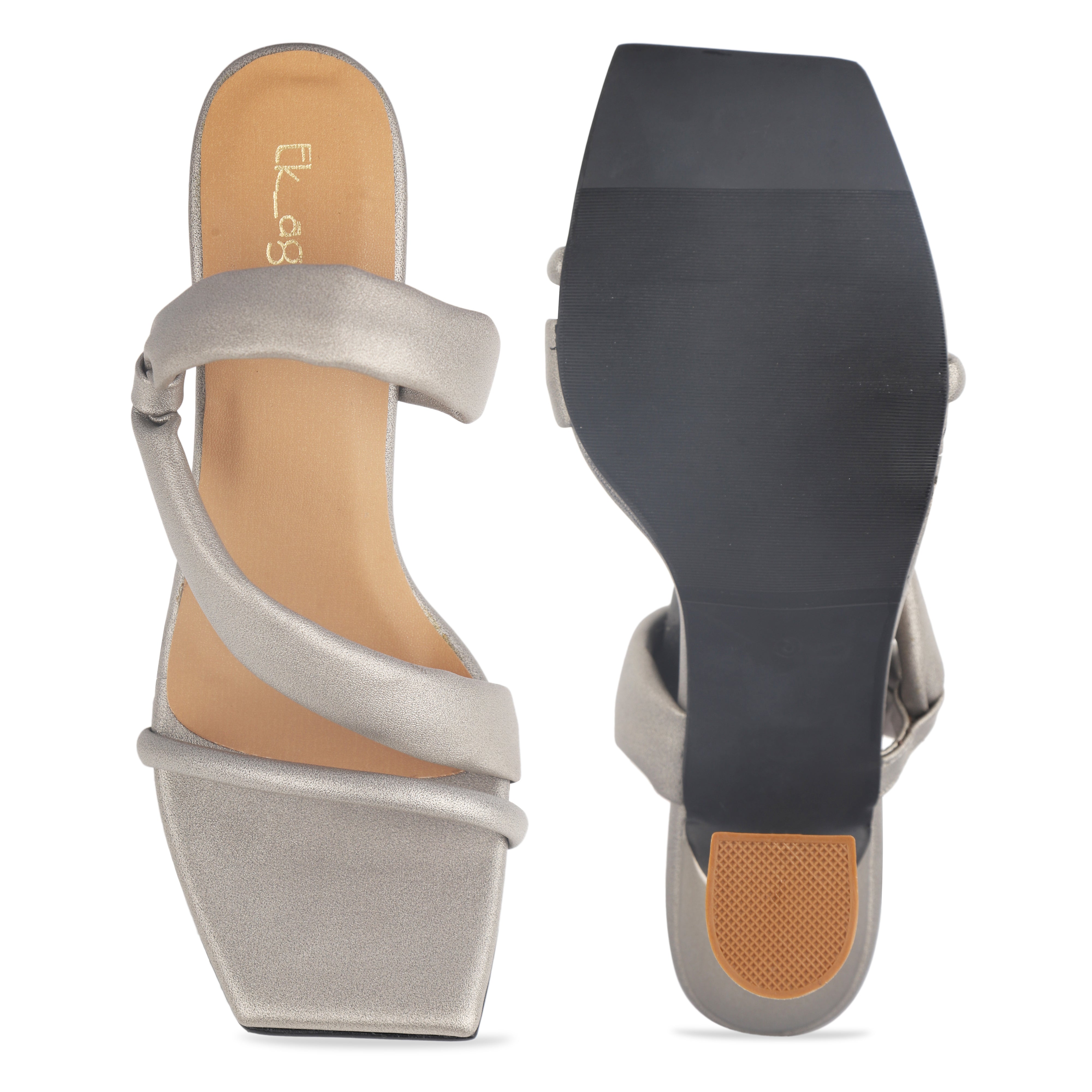 Metallic Strap Heels