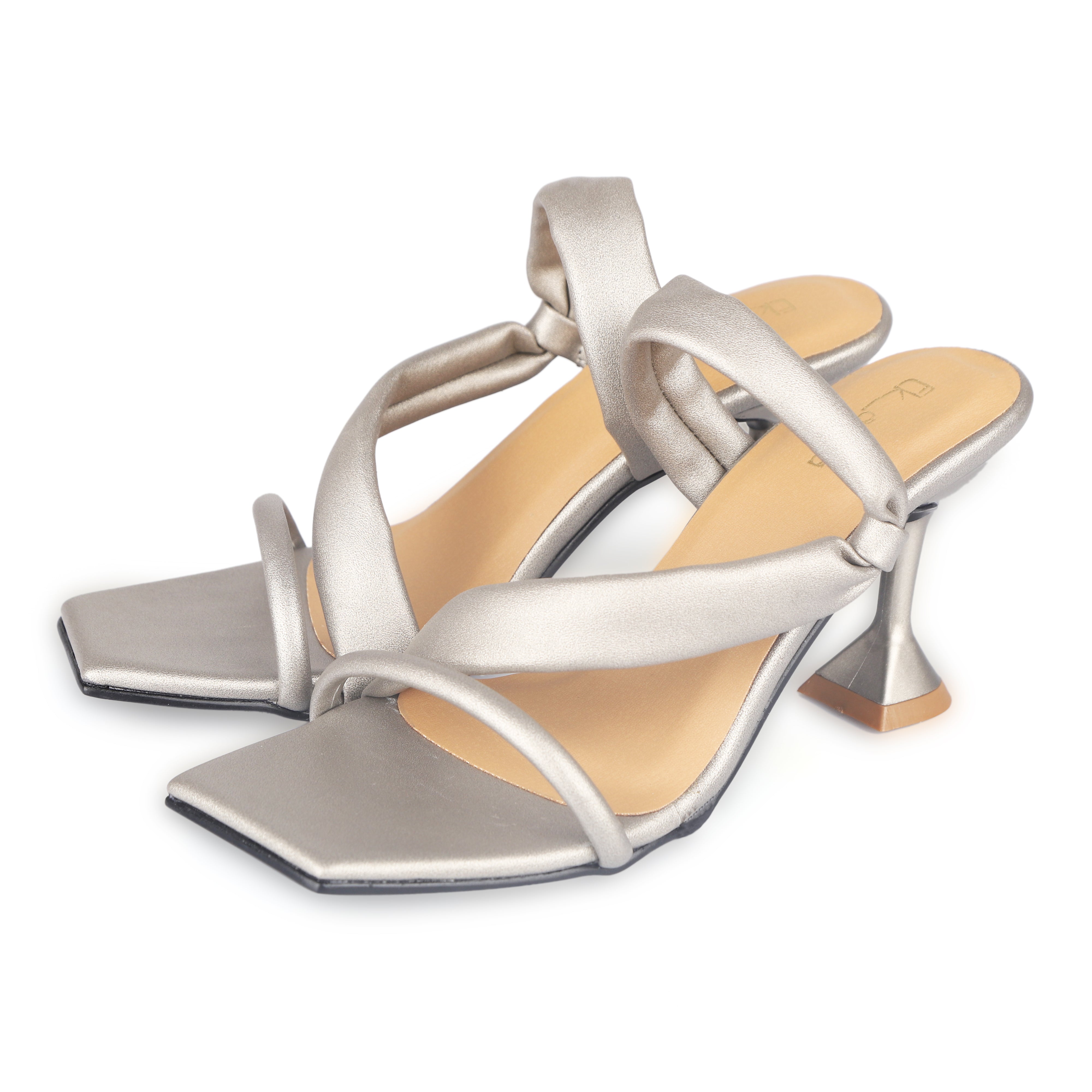 Metallic Strap Heels
