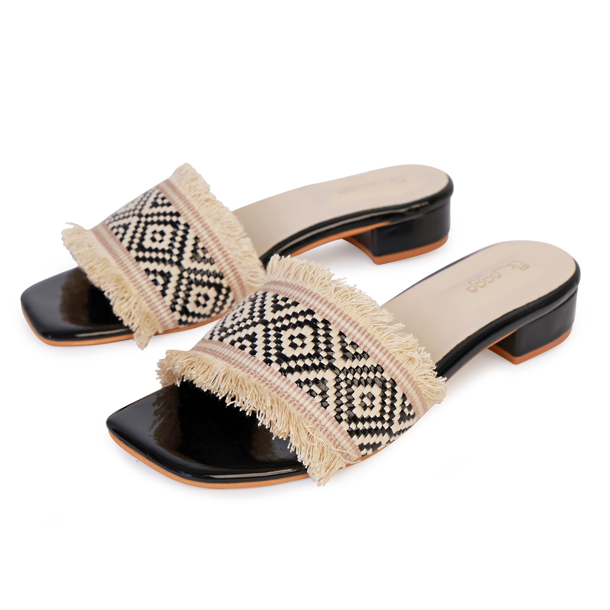 Fringe Tweed Sliders