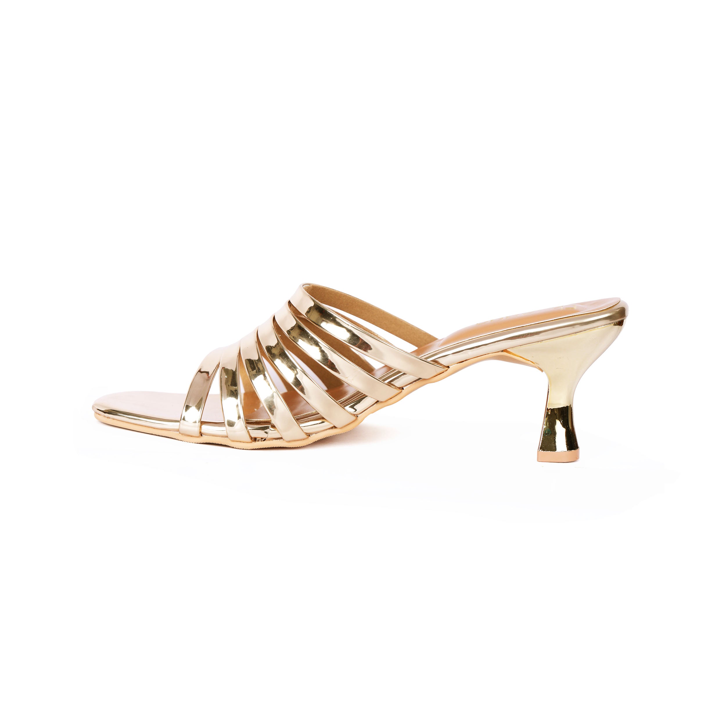 Golden Strap Heels
