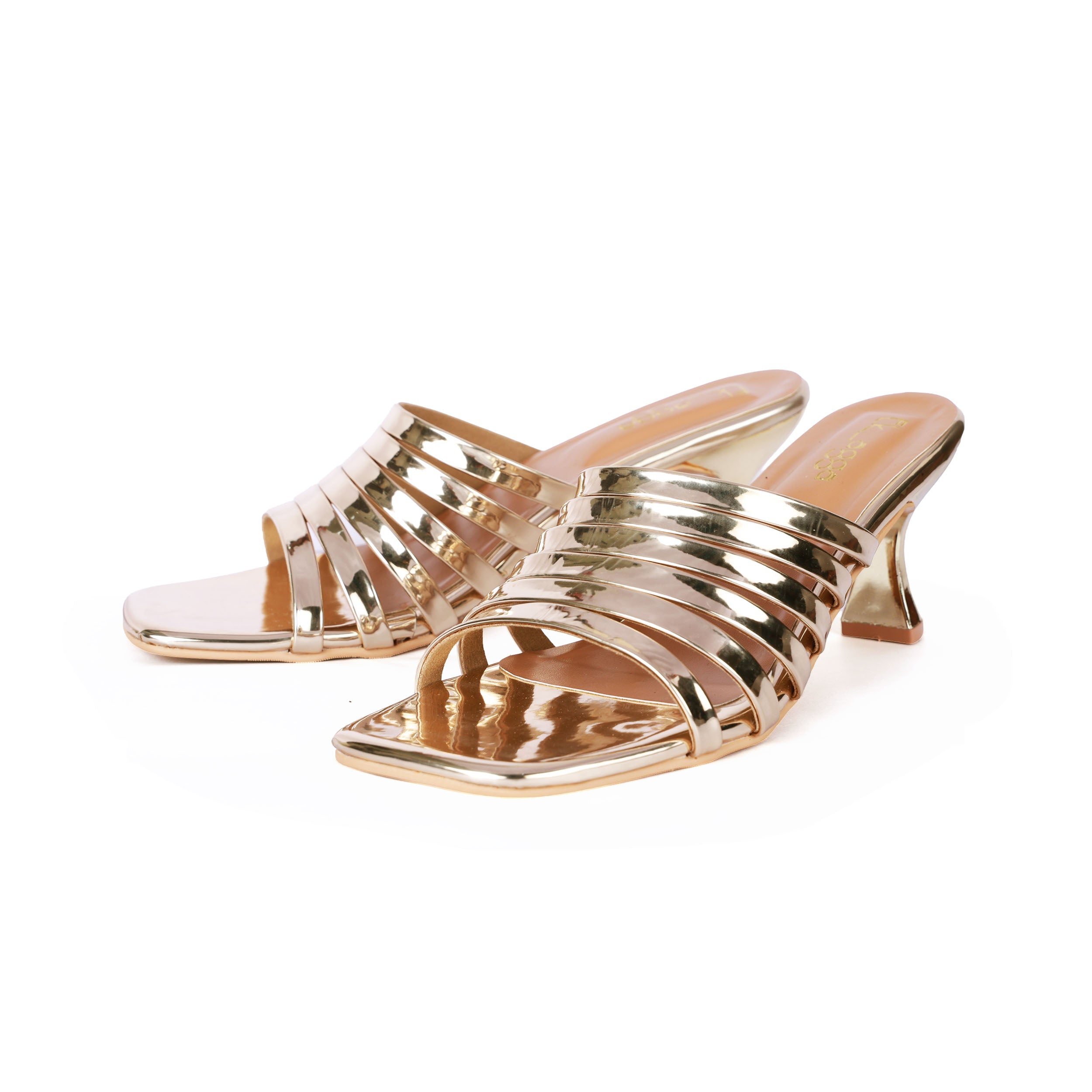 Golden Strap Heels