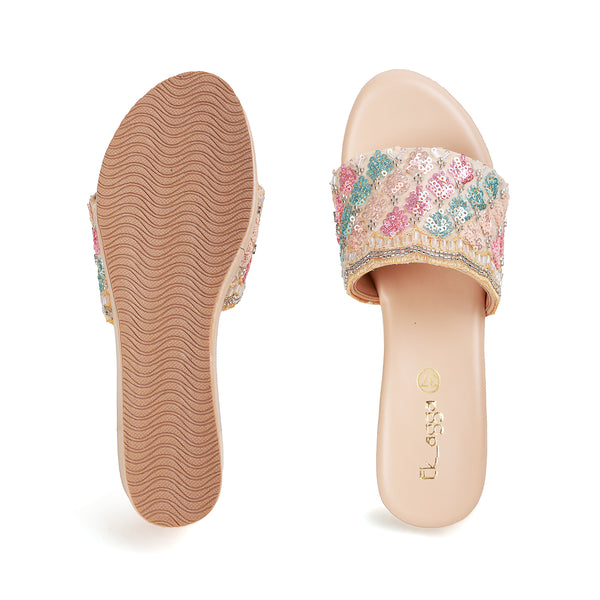 Embellished Strap Wedges