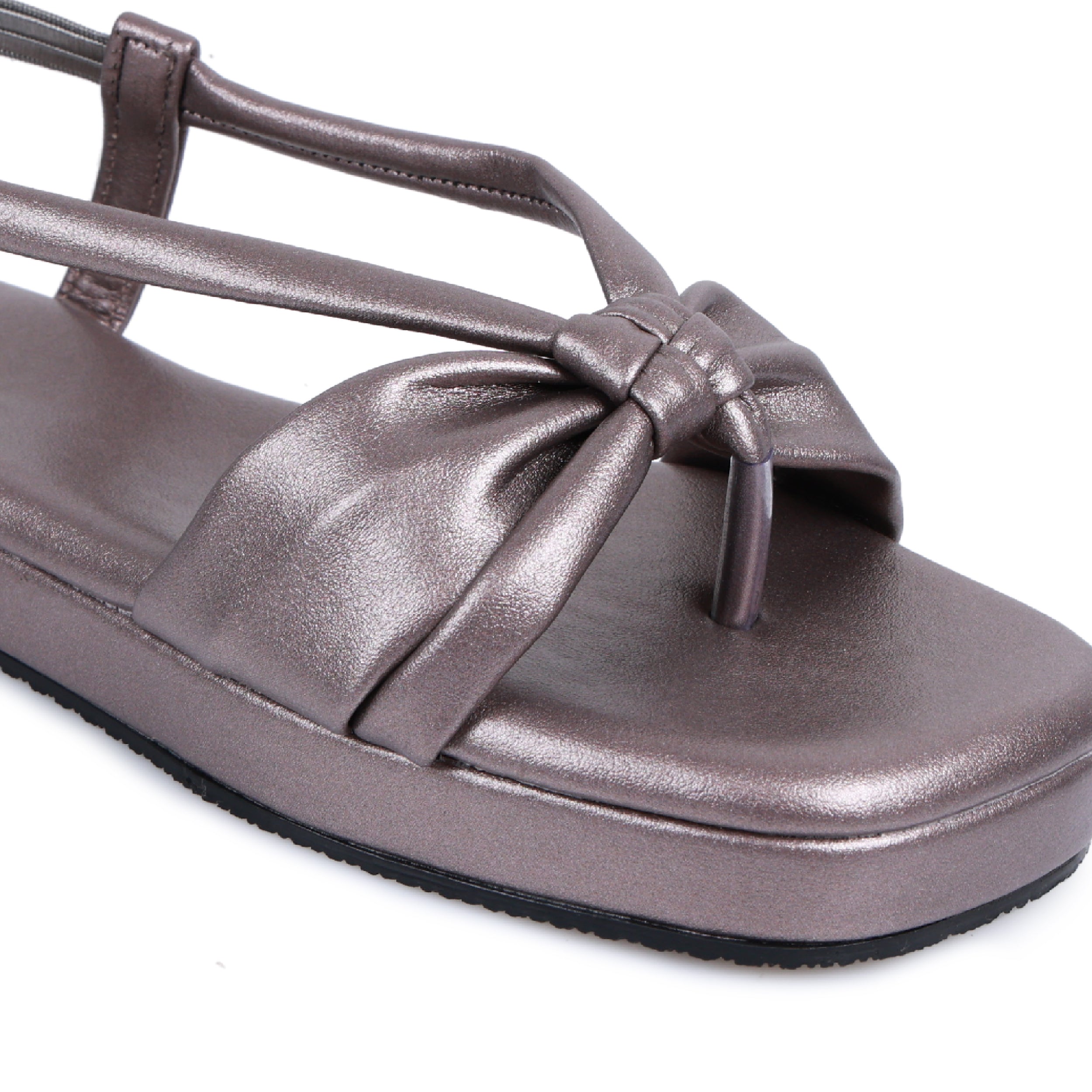 Metallic Bow Strap Platform