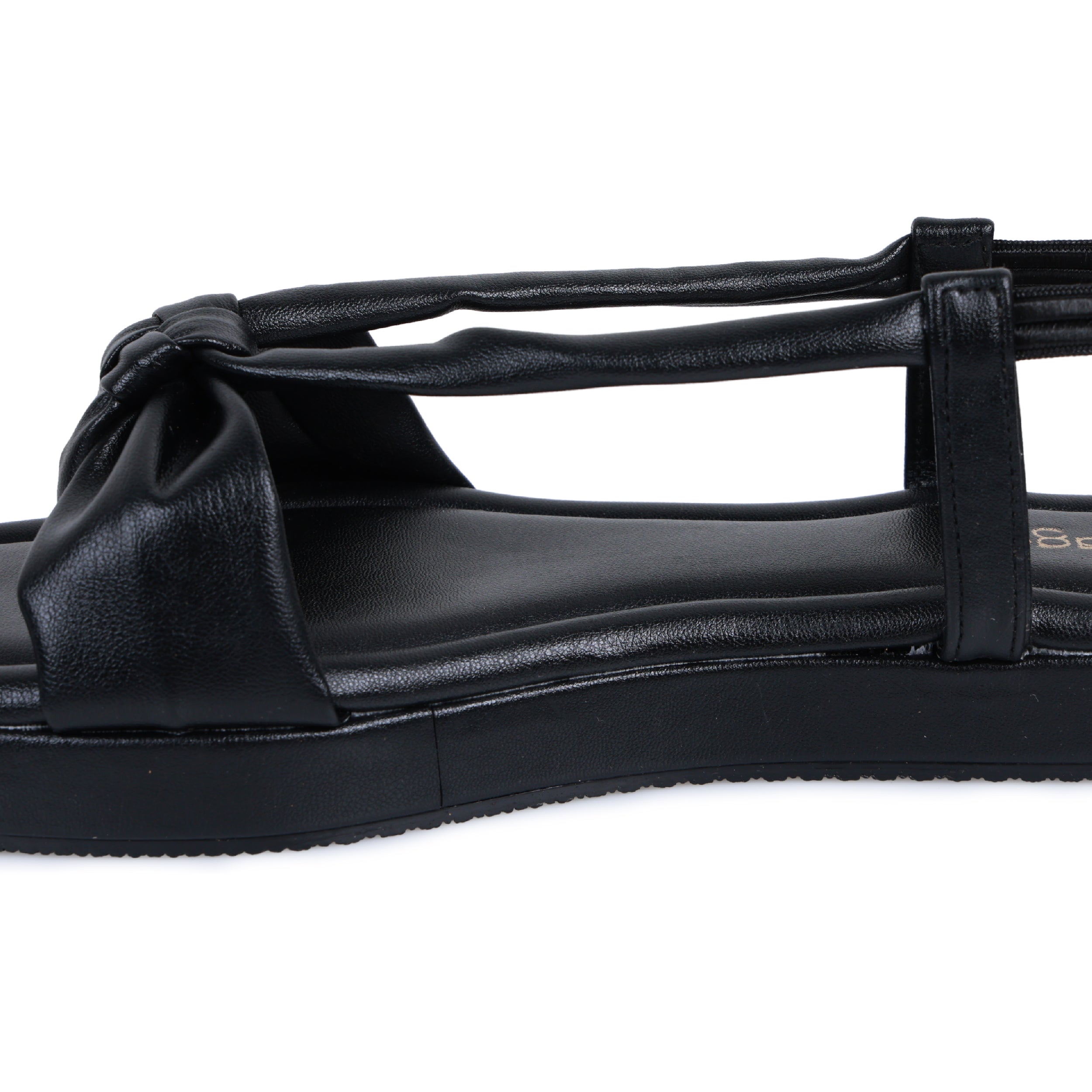 Black bow strap platform
