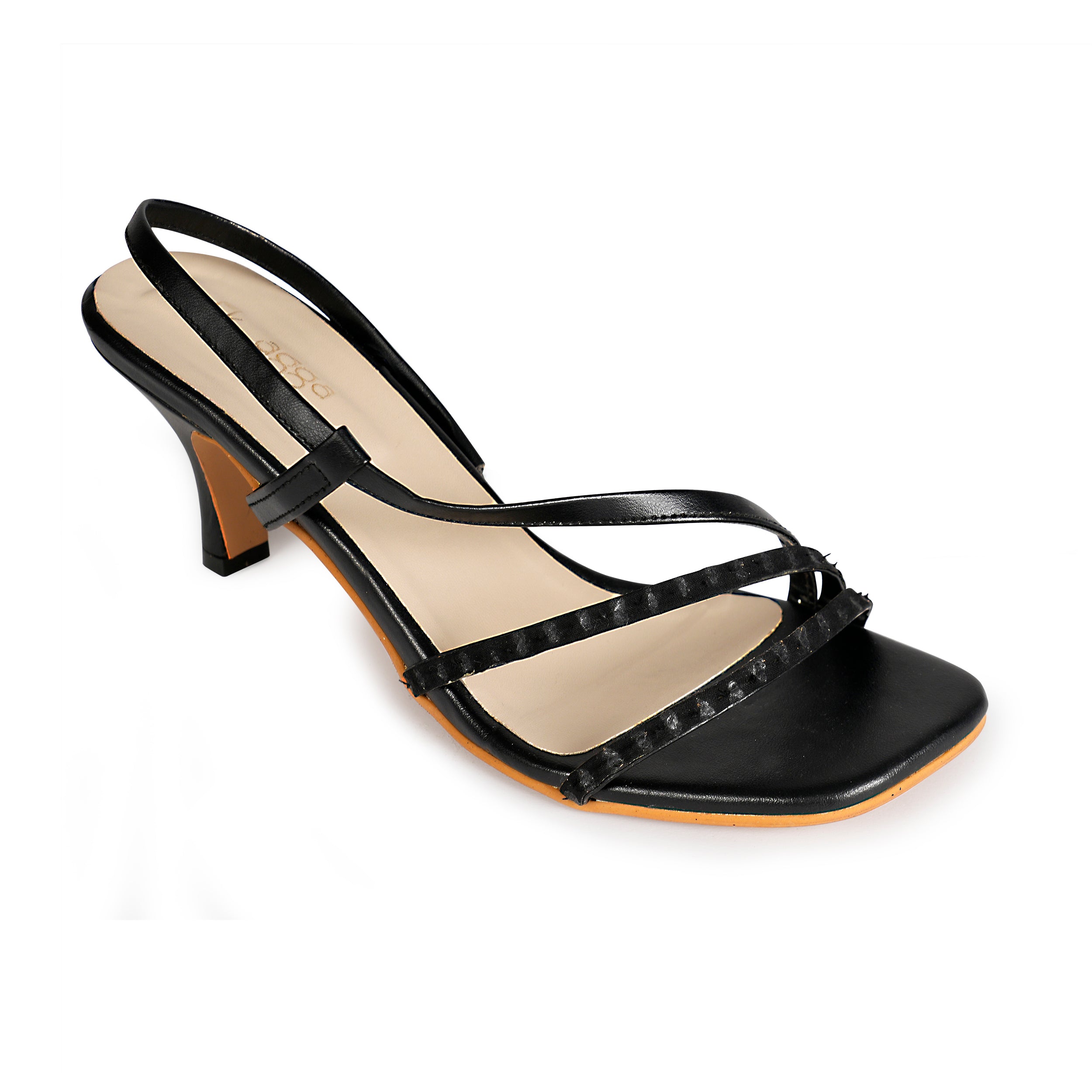 Multi Strap Black Heels