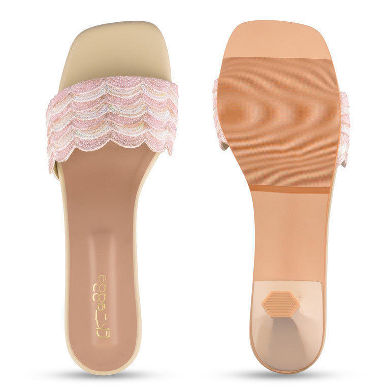Pink Scallop Heels