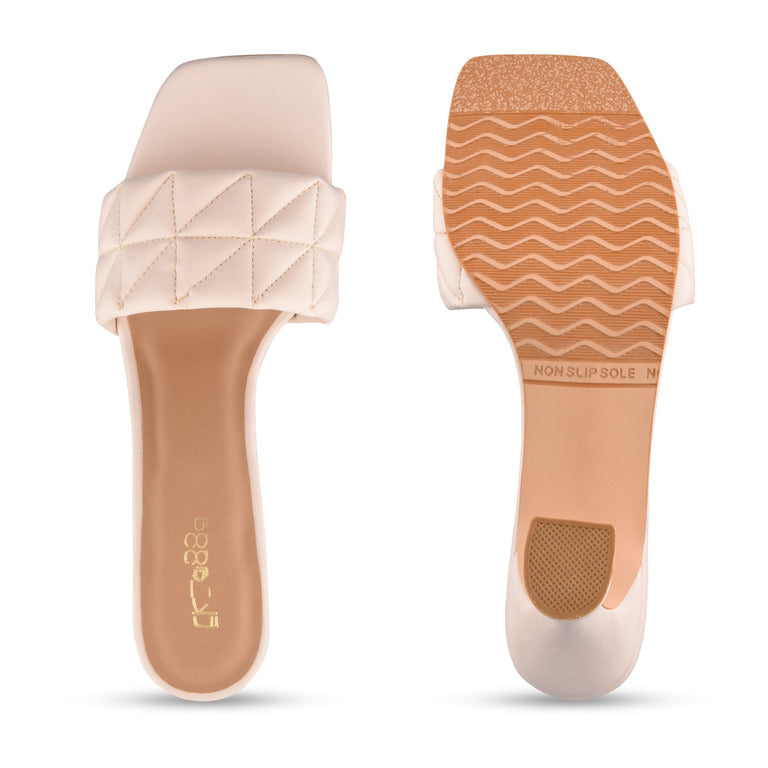 Cream Quilted Heels