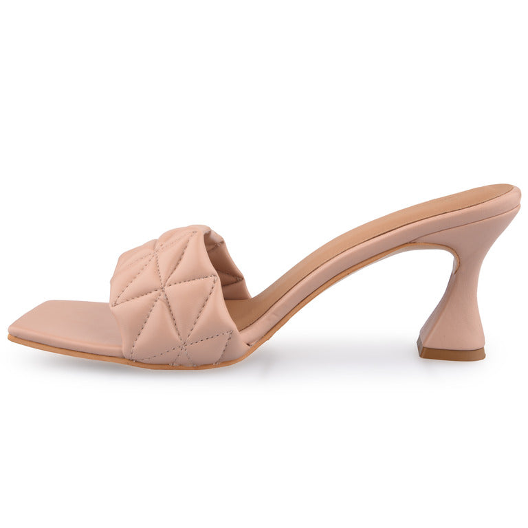 Peach Quilted Heels
