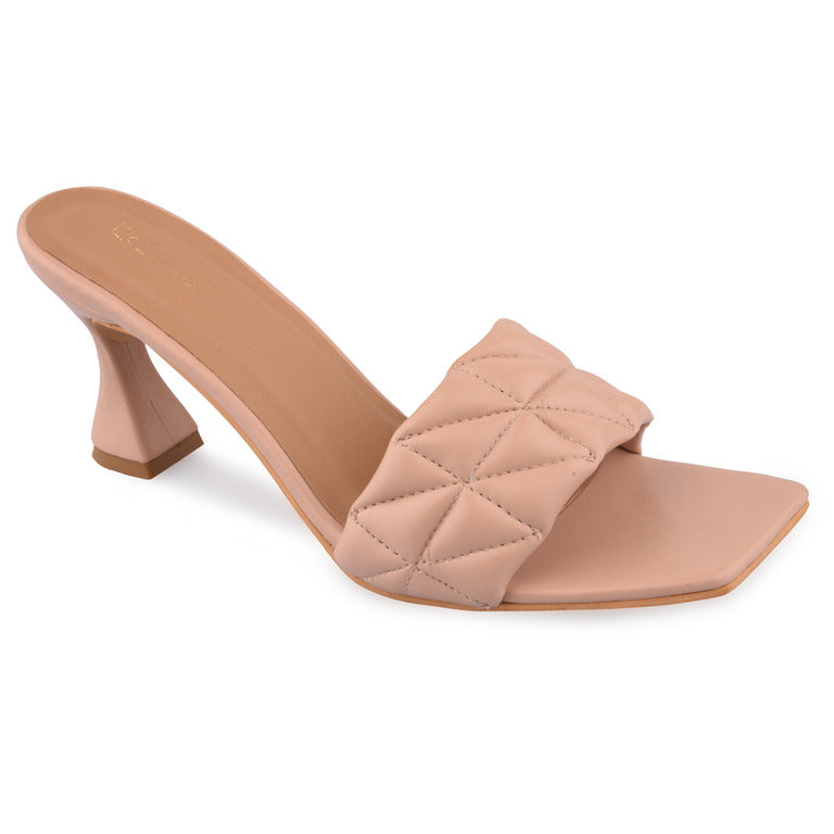 Peach Quilted Heels