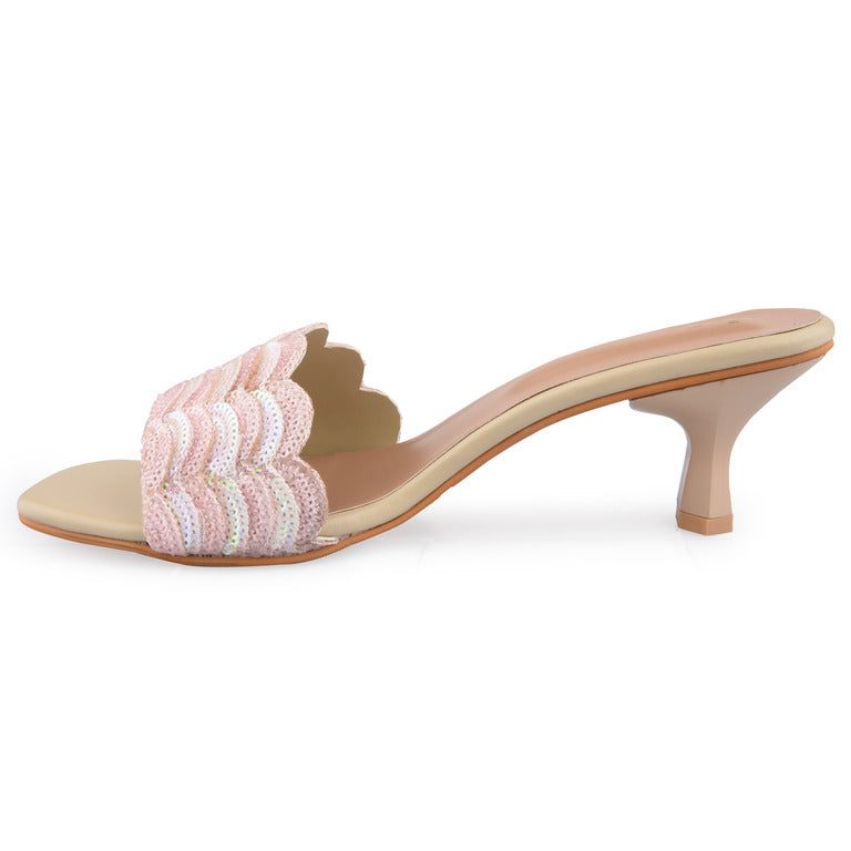 Pink Scallop Heels