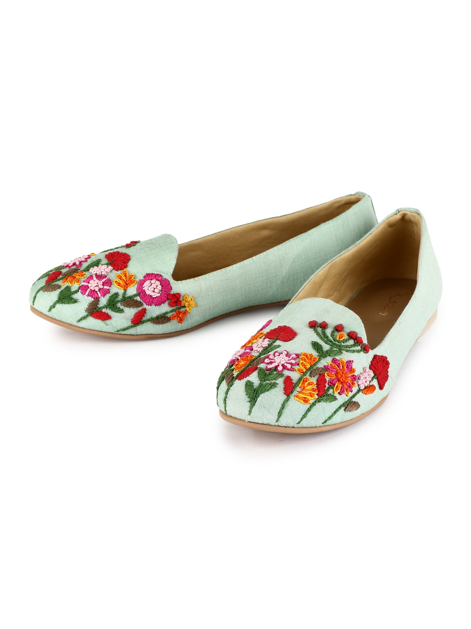 Floral Thread Mocassins