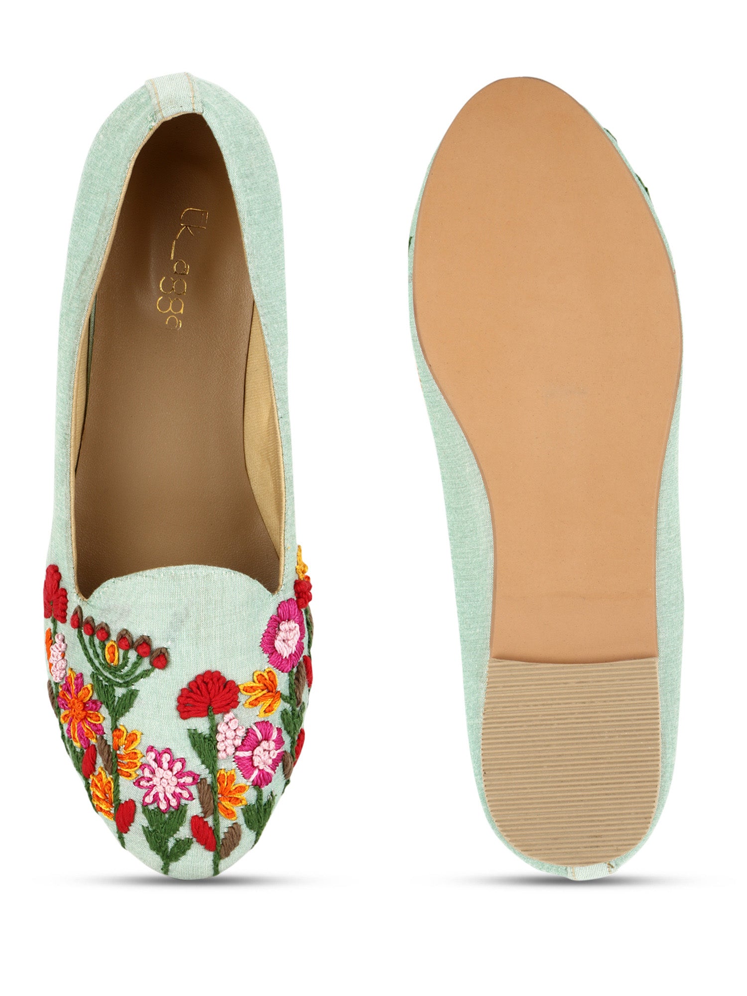 Floral Thread Mocassins
