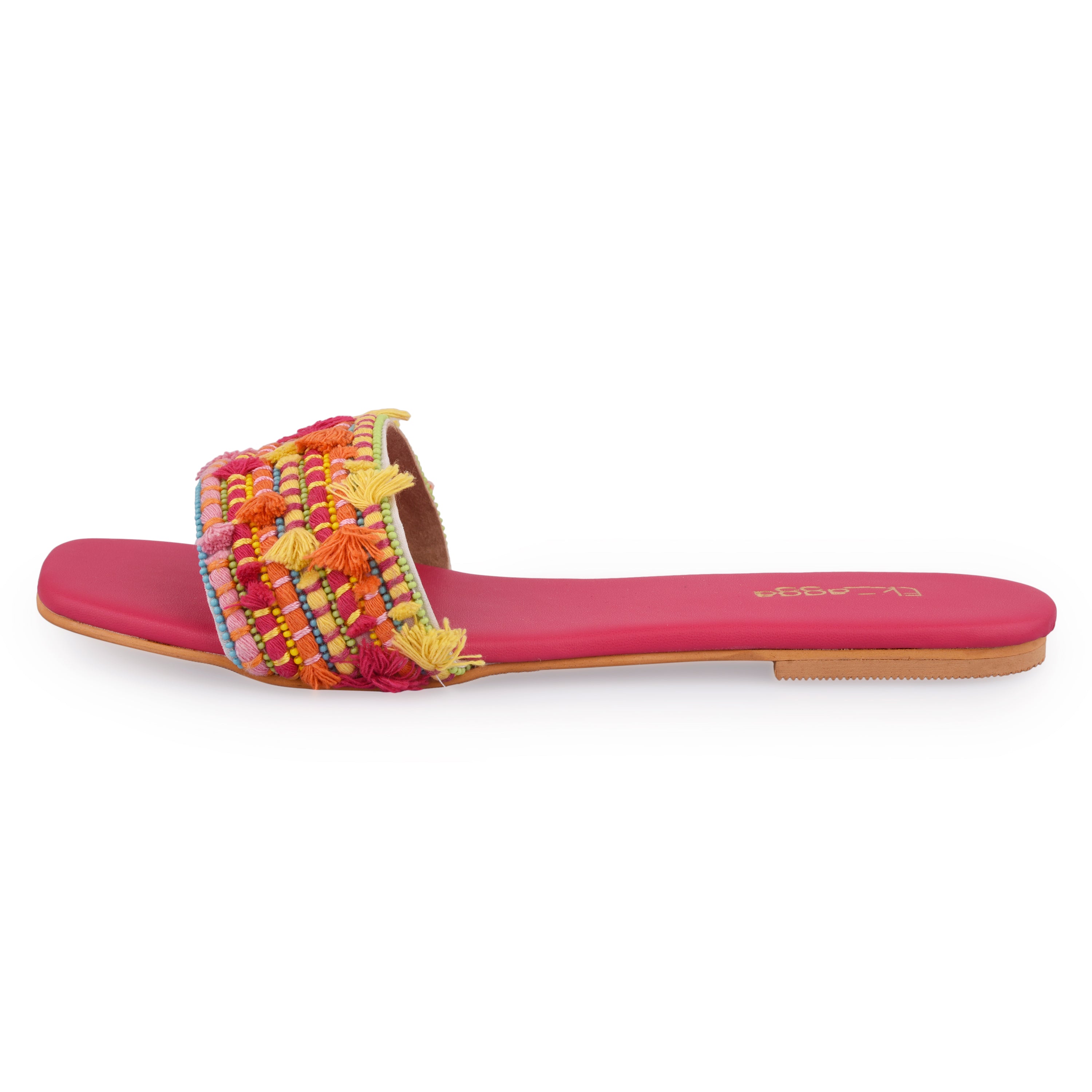 Pink Embellished Flat