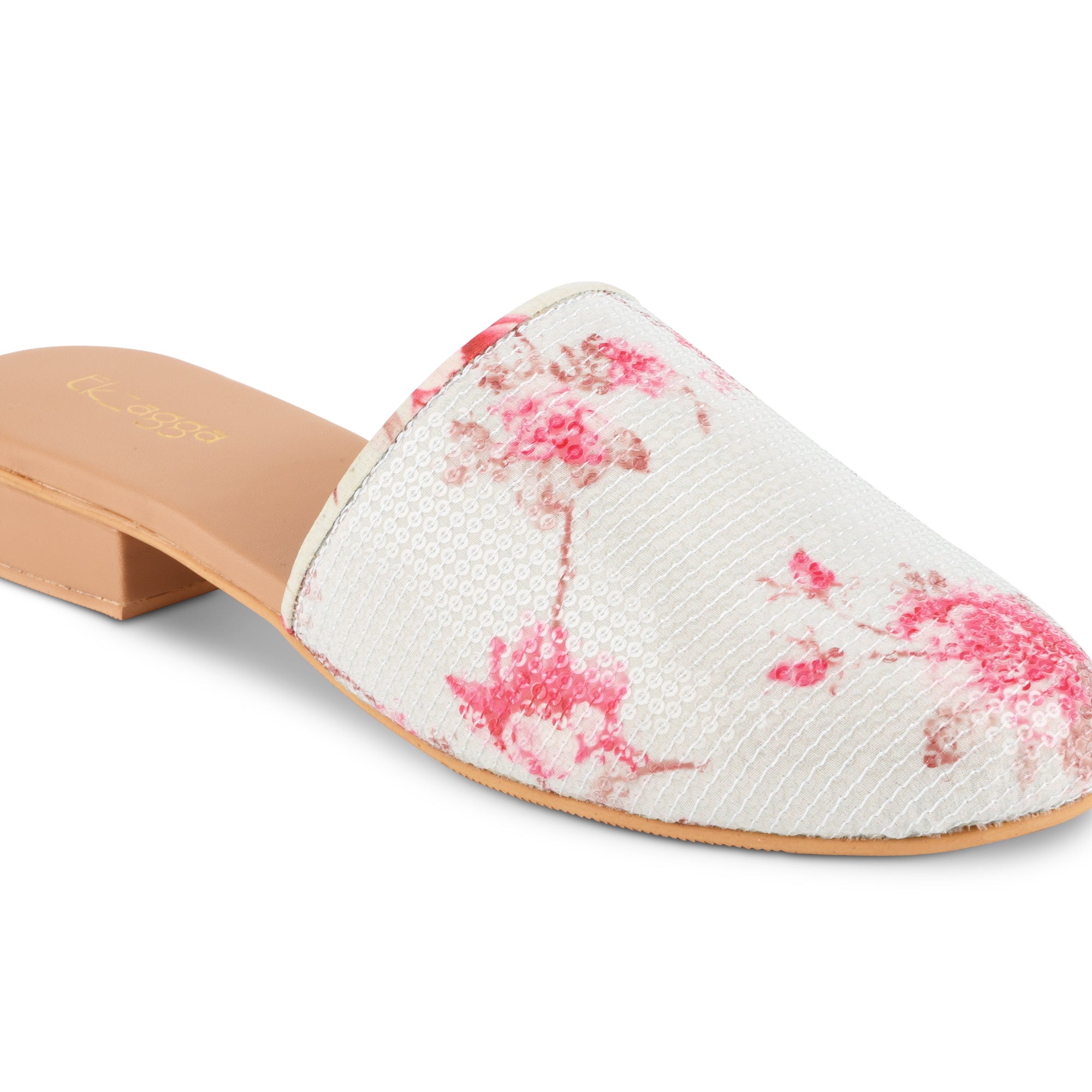 Sequins Abstract  Floral Mules