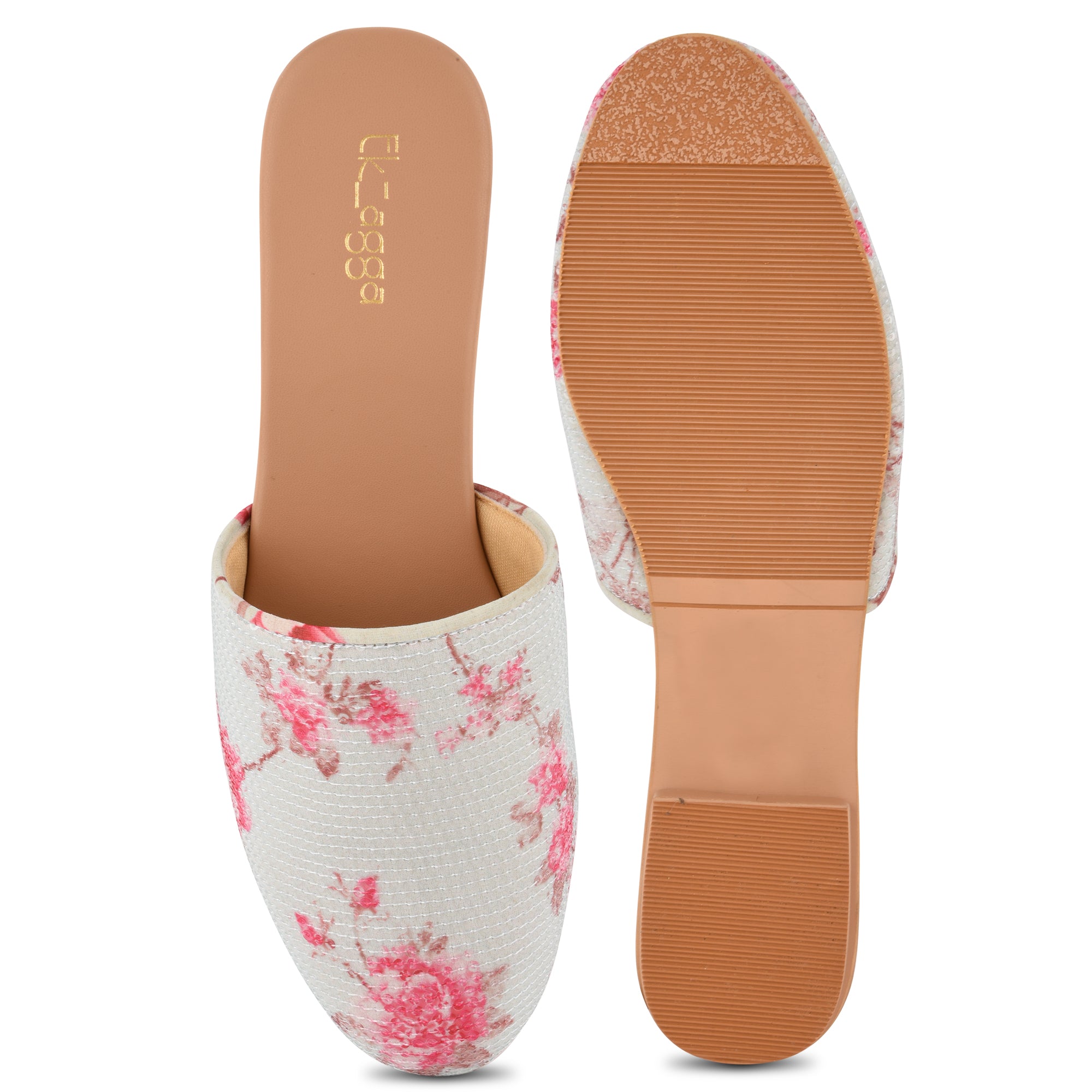 Sequins Abstract  Floral Mules